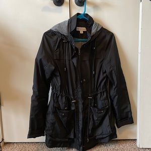 Black raincoat - women size small